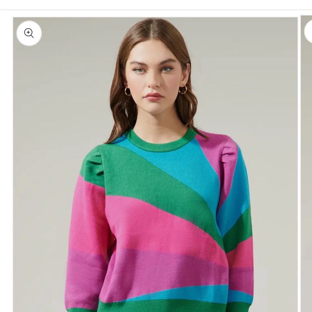 Sugarlips Multicolor Crew Neck Sweater
